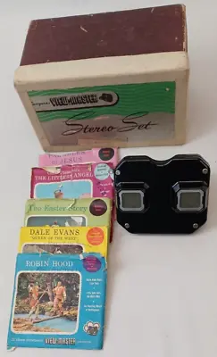 Vintage Sawyer’s Bakelite View-Master Stereo Set In Box With 15 Reels Tested • $35