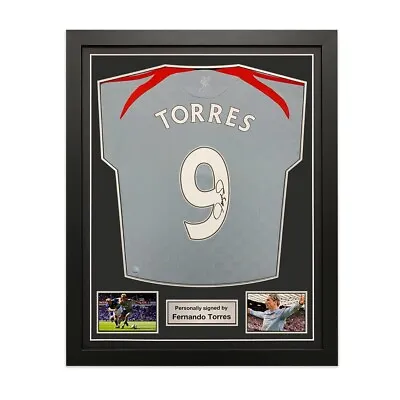 £464.99 • Buy Fernando Torres Signed Liverpool 2008-09 Away Football Shirt. Standard Frame