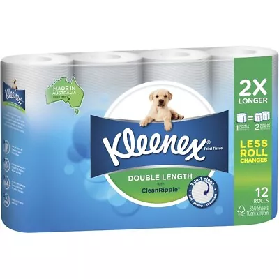 Kleenex Toilet Tissue Double Length 12 Pack(Pack Of 2) • $33