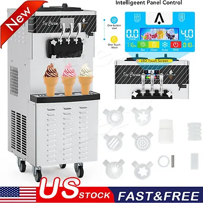 30L/H 3 Flavors Commercial Electric Ice Cream Maker Yogurt Soft Serve Machine • $1599.99