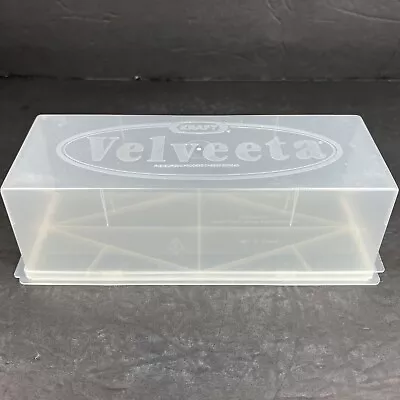 Kraft Velveeta 2lb Cheese Keeper Vintage Clear Sheer Storage Container Box USA • $11.89