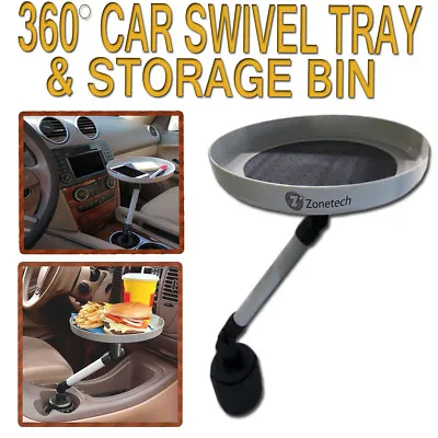 $12.99 • Buy Zone Tech Car Swivel Mount Holder Travel Cup Coffee Table Stand Food Tray