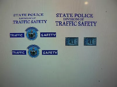 Maine State Police  Old School Patrol Car Decals  Two For One   1:64 • $10.99