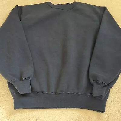 Vintage Eddie Bauer Sweatshirt Mens Large Blue Crewneck Sweater Pullover 90s • $19