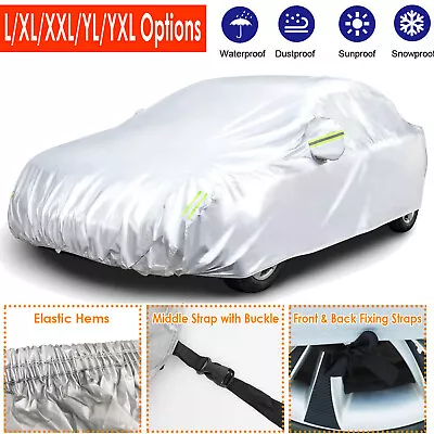 Universal Full Car Cover Waterproof Rain UV Dust Resistant All Weather Protect • $24.91