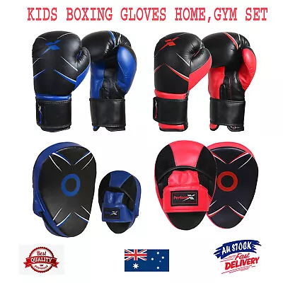 Kids Boxing Sparring Gloves UFC MMA Focus Pads Fighter Training Kids Gloves Gym • $51.99