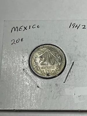 Mexico 1941 20 Centavos Silver UNCIRCULATED Coin • $0.99