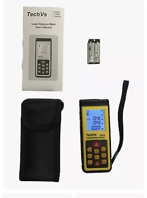 Tech Vs. 40m Laser Distance Meter Digital Ultrasonic Range Measure Diastimeter • £85
