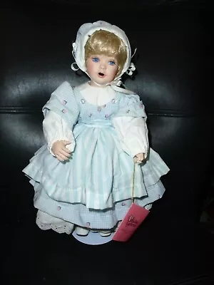 Vintage Paradise Galleries Melanie 14  Musical Porcelain Doll With Stand • $15