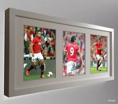 White Signed Manchester United Photo Picture Frame Falcao Van Persie De Maria • £28