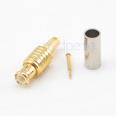 MCX Male Plug Straight Connector RF Antenna Coaxial Crimp For RG174 RG316 Cable  • $1.20