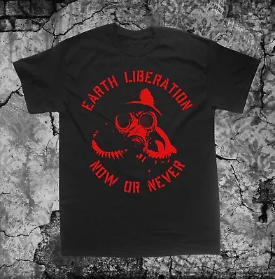 Earth Liberation Shirt Front First Rights Animal Human Anarchy Vegan Vegetarian • $19.99