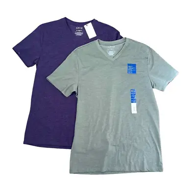 Sz S Apt 9 Men’s V Neck Tee Shirts Bundle Green And Purple • $20