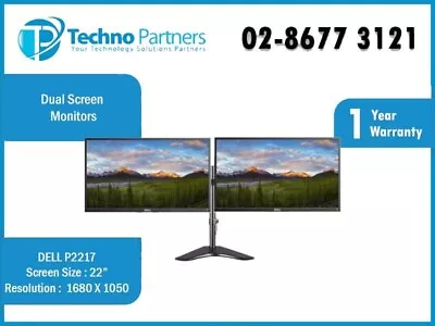 Dell Monitors P2217 22  Dual Screen Monitors 1680 X 1050 Widescreen LCD HDMI DP • $170