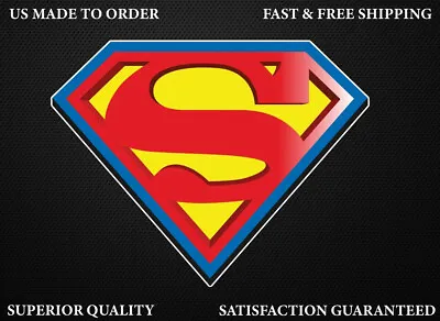 $3.99 • Buy Superman DC Logo Comics Garage Truck Car Vinyl Sticker Decal Water Resistant