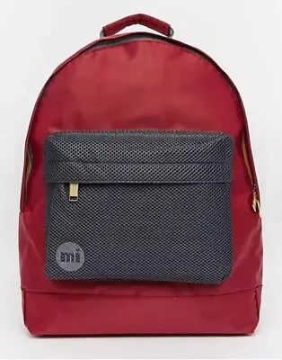 Mi-Pac Satin Mesh Burgundy/Navy  Ladies SMALL Backpacks Rucksacks • £13.97