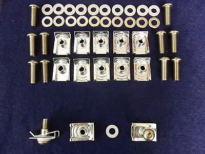 £7.95 • Buy  Panel Fasteners Motorcycle Fairing Spire C Clips + Stainless Steel Bolts Pk 10