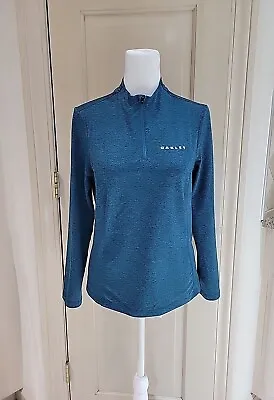 Oakley Performance Women's  Heather Blue 1/4 Zip Athletic Shirt Sz XSmall • $6.50