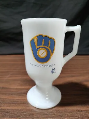 Vintage Milwaukee Brewers Milk Glass Mug. Great Condition. • $0.25