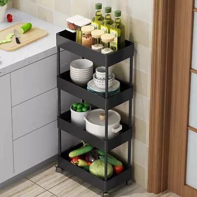 Kitchen Storage Stand Trolley Organiser Basket Fruit Vegetable Rack On Wheels • £17.95