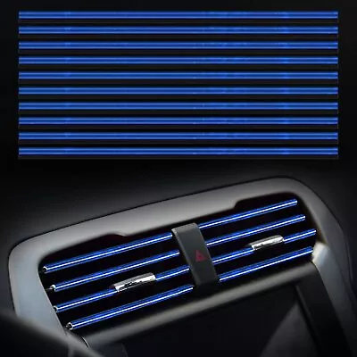 £3.25 • Buy 10x Auto Car Accessories Blue Air Conditioner Outlet Decoration Strip Universal