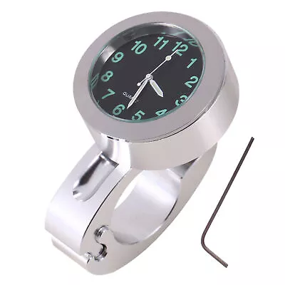 Universal 7/8'' To 1'' Cruiser Handle Bar Mount Clock Watch For Motorcycle • $10.59