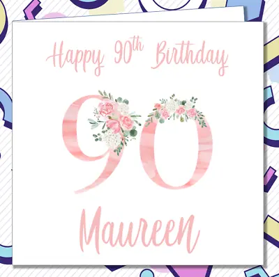 Personalised 90th Birthday Card Aunty Sister Friend Great Nan Grandma Mum /DN • £2.99