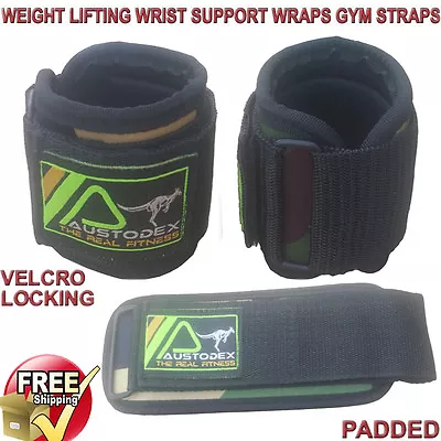 Austodex Weight Lifting Gym Training Wrist Support Straps Bandage Bar Wraps New  • $8.99