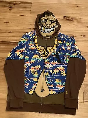 Volcom All Over Print Men's Size XL Full Zip Monster Dude Hoodie • $79.95