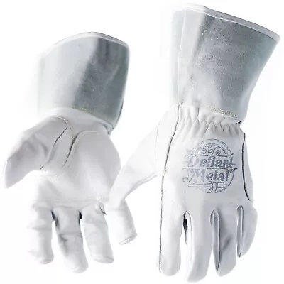 Defiant Metal TIG Welding Gloves - Premium Goatskin Leather • $25.89