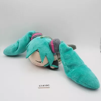 Hatsune Miku C1410C Vocaloid TAG Laying Nesoberi SEGA 7  Plush Toy Doll Japan • $21.11