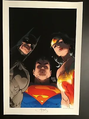 DC JLA #0 Trinty COVER Art Print BY MICHAEL TURNER Art Print SIGNED DC NYCC 2019 • $74.99