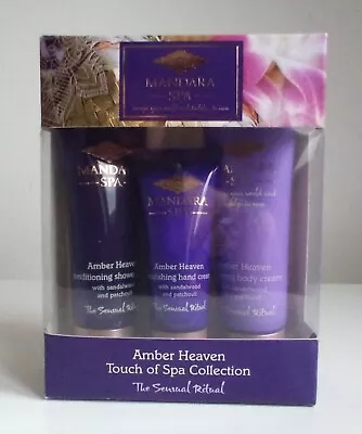 Mandara Spa Amber Heaven Touch Of Spa Sensual 3 Travel Shower Hand Body Discont. • £25