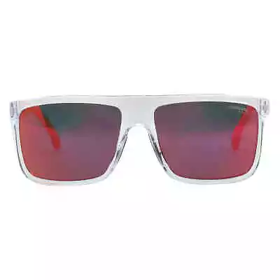 Carrera Orange Browline Men's Sunglasses CARRERA 8055/S 0900/UZ 58 • $43.39