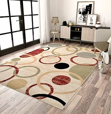 Large Modern Area Rugs 8x10 Carpet Flooring Rug Floor Cream 5x8 Rugs 5x7  • $59.98