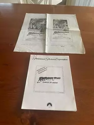 Indiana Jones 1984 Original Production Information Handbook&photo Good Orig Cond • $16