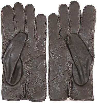 French Army Wool Lined Leather Mittens Gloves Cold Weather Military Surplus Snow • $18.85