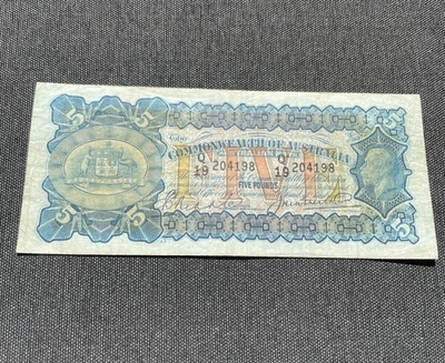 $2000 • Buy Riddle/Heathershaw 1927 Australian 5 Pound Banknote