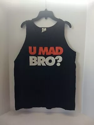 U Mad Bro? Men's Tank Top Size M Black • $9.99