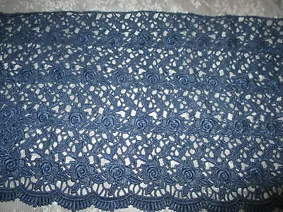 BTY ~ Vintage 13  Yale Blue   Rayon Venise Lace  Trim~  • $15.50