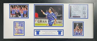 £49.99 • Buy FRAMED GIANFRANCO ZOLA SIGNED CHELSEA 30x12 PHOTO 1998 CUP WINNERS CUP COA PROOF