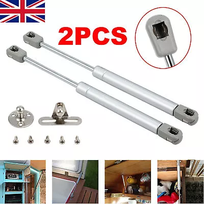 2x Gas Strut Stay Cabinet Door Hinge Lift Up Spring Flap Support 200N 268mm New • £4.99
