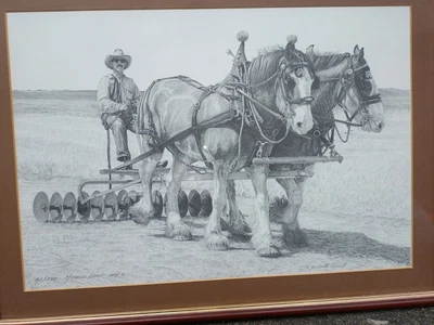 £10 • Buy Horse Plough Print Picture. Michelle Grant