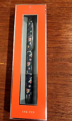 NIB Vera Bradley Ballpoint Black Ink Metal Click Pen   TOSSED POSIES  SHIP FREE • $18.95