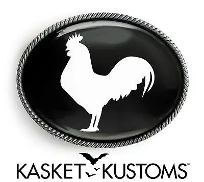 $32.99 • Buy Cocky Belt Buckle -Rooster Buckle - Handmade Buckle - Unisex Accessory Gift -755