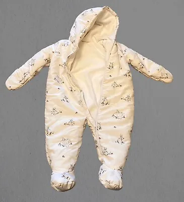 Mothercare Fleece Padded Pram/Snowsuit Outdoor All-In-One 6-9mths Babysuit (K8) • £4.24