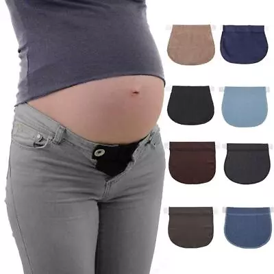 Maternity Pregnancy Waistband Belt Adjustable Elastic Pants Extended Button ✔ • $10.49