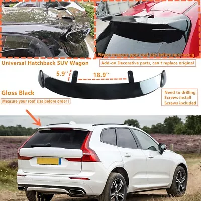 For 2018-2024 Volvo XC60 Gloss Black GT-Style Rear Roof Spoiler Wing Universal • $83.99