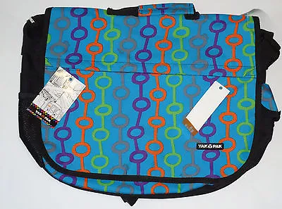 Yak Pak Turquoise Link Design Messenger Shoulder Bag NWT • $22.99