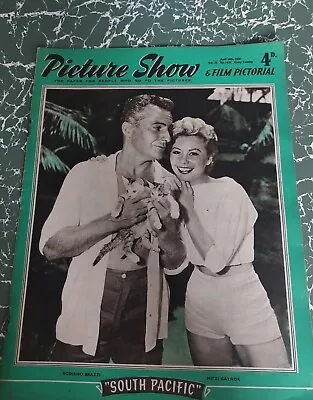 Rare Vintage PICTURE SHOW Magazine 26 APRIL 1958 Mitzi Gaynor South Pacific Q302 • $12.43